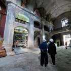 Visita a les obres de la segona fase de la rehabilitació de l'antiga església de Sant Francesc.