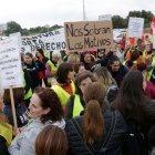 La protesta dels treballadors de PortAventura