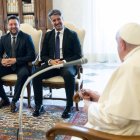Ruben Viñuales en la seva trobada amb el Papa Francesc.