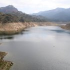 Imatge del pantà de Siurana, dijous passat, al 22% de la seva capacitat.