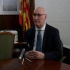 El president de l'Audiència de Tarragona, Joan Perarnau, al seu despatx durant l'entrevista feta per l'ACN.