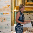 La presidenta de la Diputació de Tarragona, Noemí Llauradó, parlant del projecte Soulfood.