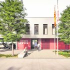 Imatge virtual de com s’espera que quedi el Parc de Bombers de Reus, una vegada reformat.