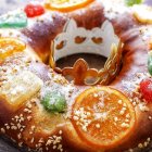 Imagen de un roscón de Reyes.