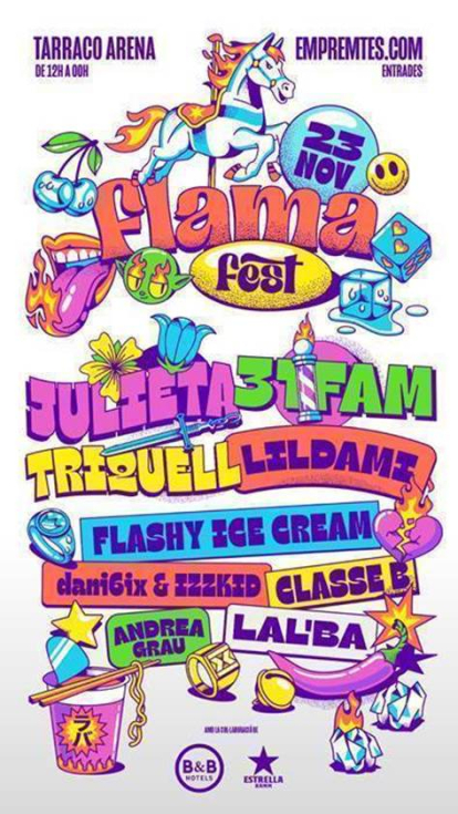 Cartell del Flama Fest que se celebrarà a la TAP.