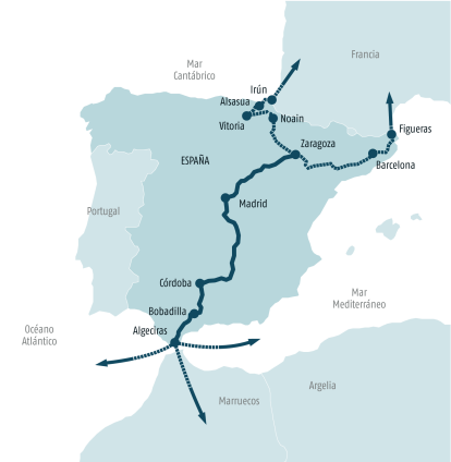 Mapa Autopista Ferroviaria.