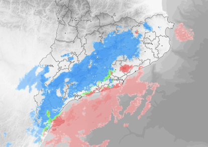 Mapa de nieve del Servei Meteorològic de Catalunya (Meteocat).