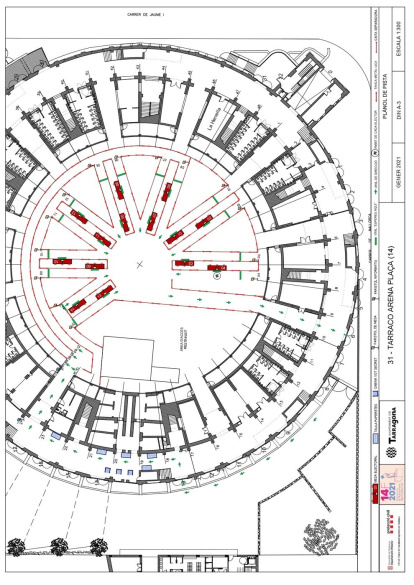 Paneles informativos para facilitar a los electores reconocer la mesa que le toca votar en los diferentes puntos electorales distribuidos por toda Tarragona