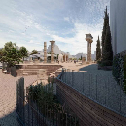 Imagen de cómo será el acceso al recinto actualmente existente.