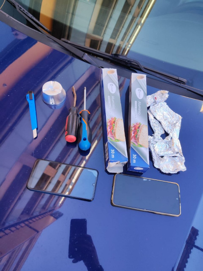 Imagen de los utensilios intervenidos por los Mossos en Salou.