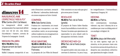 Programació Fira Trapezi dimecres 14 de maig 2025.