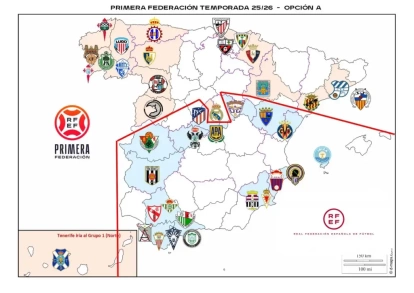 Opció descartada de Grups Primera RFEF temporada 2025/26.