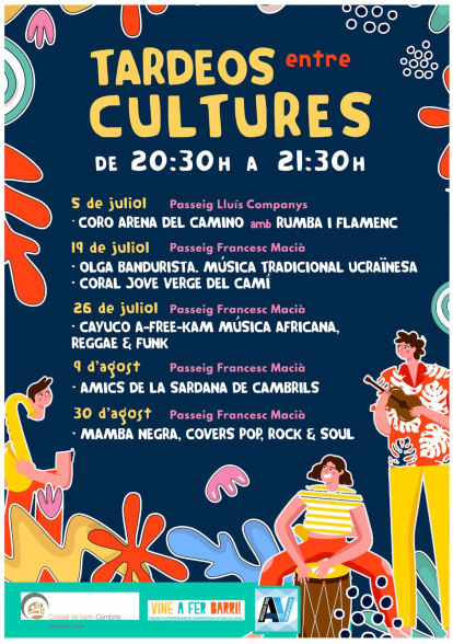 Programa de los Tardeos entre culturas de Cambrils.
