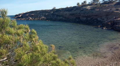 Imagen de la Cala del Bon Caponet.