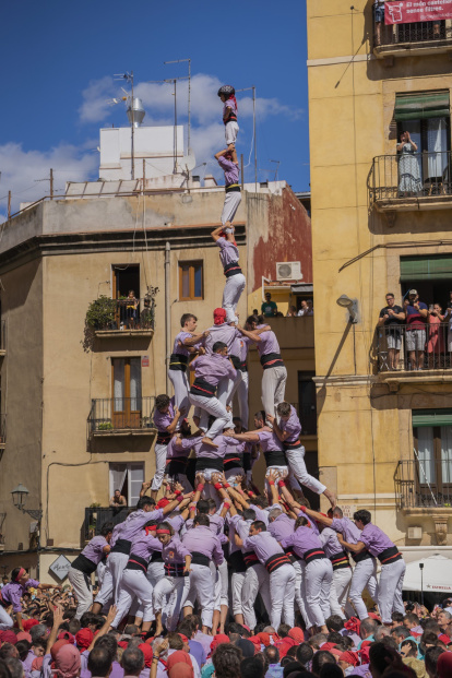 Un instant de la diada castellera de Santa Tecla.