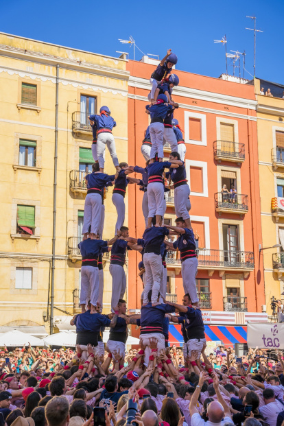 Un instant de la diada castellera de Santa Tecla.