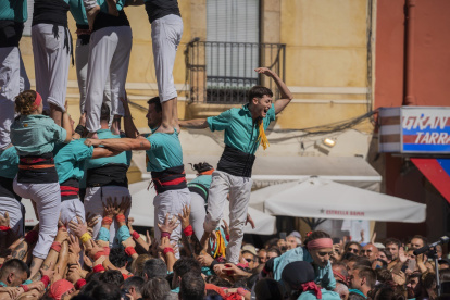 Un instant de la diada castellera de Santa Tecla.