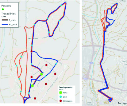 Mapa de les noves línies de l’EMT a Sant Salvador.