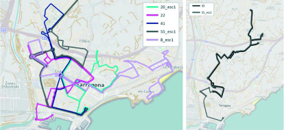Mapa de les noves línies de l’EMT al centre i als barris marítims.
